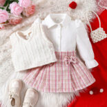 Autumn and winter 1-3 years old baby girl baby skirt set children's A-line skirt girls children's clothes children's suit