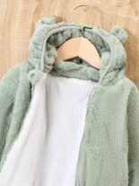 New Baby Coat with Hairy Zipper for Autumn and Winter, Hooded Cute Thick Coat - Image 3