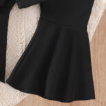 Autumn new children's set cartoon print ruffle pullover flared trousers - Image 8