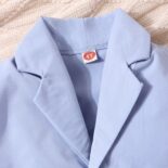 Autumn and winter new girls' solid color suit jacket, long pants two-piece set - Image 3