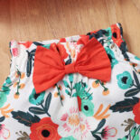 Summer Baby Girl Camisole Floral Rose Carnation Carnation Shorts Duo Set - Image 3