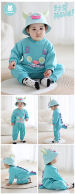 Rabbit autumn new baby comfort shape little monster shape one-piece long sleeve clothes - Image 7