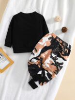 New Children's Cotton Suit Infant Baby Style Printed Autumn Clothes and Autumn Pants Two-piece Set for Boys and Girls - Image 4