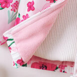 Children's Clothing New Girls Autumn and Winter Floral Print Hooded Fleece Jacket - Image 4