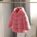 New Hooded Children's Fur Jacket Imitation Otter Rabbit Fur Girl Thickened Children's Clothing Baby Autumn and Winter Fur Coat - Image 7