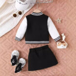 Baby personalized baseball uniform short skirt set - Image 2
