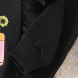 Autumn new children's set cartoon print ruffle pullover flared trousers - Image 7