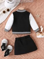 Baby personalized baseball uniform short skirt set - Image 4
