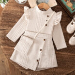 Autumn New Textured Knitted Flying Sleeve Top Irregular Cupreme Pants Set Two Piece Set with Bag