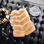 Girls middle-aged imitation fox fur stitching vest middle-length children's winter imitation fur coat girl vest - Image 6