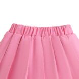 Girl long sleeve hooded rainbow pony pattern + pink skirt set - Image 5