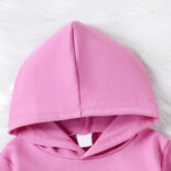 Style autumn and winter children's camisoles, alphabet color-blocked trousers, hooded long-sleeved jacket, trendy girl suit - Image 5