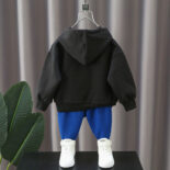 Boy's Spring and Autumn Clothes Set New Boys Baby Autumn Clothes Small Kids Handsome Sweatshirt Two-Piece Trend - Image 3