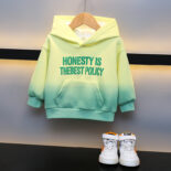 Boys' hooded sweatshirt autumn clothes new children's pullovers for children with style baby tie-dye tops tide - Image 2
