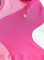 Children's clothing vest little virgin summer short pit strip print round neck knit vest - Image 6