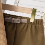 Children's Clothing Autumn and Winter New Knitted Tops for Girls and Girls Vest Shorts Three-piece Set - Image 7