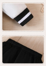 Autumn New Girls' Suits Autumn Clothes Medium and Older Children's Casual Western Alphabet Sweatshirts Short Skirt Fashion Two-Piece Set - Image 7