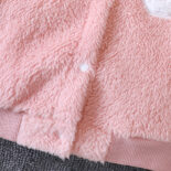 Children's Clothing New Girls Autumn and Winter Short Plush Lapel Casual Jacket - Image 4