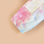 Children's Clothing Girls Spring and Autumn Outfit New Kids Fashionable One-Shoulder Top Tie-Dye Leggings Two-Piece Set - Image 8