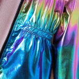 Children's Clothing New Girls Autumn and Winter Colorful Fleece Hooded Zipper Jacket - Image 5