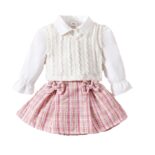 Autumn and winter 1-3 years old baby girl baby skirt set children's A-line skirt girls children's clothes children's suit - Image 5