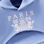 Girls autumn and winter, hooded long sleeve letter print sweatshirt trousers three-piece set - Image 5