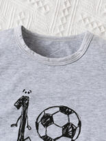 Summer cotton boys and girls round neck short sleeve T-shirt shorts set - Image 6