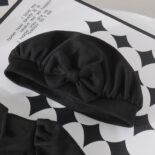 Children's clothing high-end suit, autumn and winter, new woolen long-sleeved short coat + short skirt + beret girl suit - Image 4