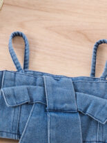 Summer new suspender denim pants set - Image 2