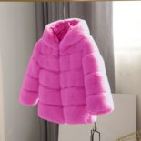 New Hooded Children's Fur Jacket Imitation Otter Rabbit Fur Girl Thickened Children's Clothing Baby Autumn and Winter Fur Coat - Image 8