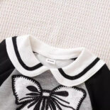 Children's Clothing Girls Spring Autumn Little Children's Big Butterfly Embroidery Casual Pants Set - Image 3