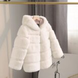 New Hooded Children's Fur Jacket Imitation Otter Rabbit Fur Girl Thickened Children's Clothing Baby Autumn and Winter Fur Coat - Image 10
