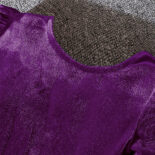 Children's Clothing New Girls Autumn and Winter Velvet Bow Princess Dress - Image 8