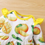 Summer spot long-sleeved new fruit with turban two-piece set - Image 4