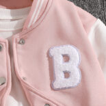 Girls' Spring and Autumn Sportswear New Baseball Jersey Jacket Pleated Skirt College Style Two-Piece Set - Image 6