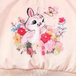 New girl cute rabbit print sports girl sweatshirt set - Image 3