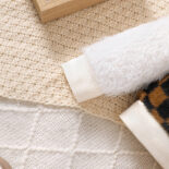 Children's Clothing Girls Autumn and Winter New Plaid Plush Top Skirt Set - Image 5