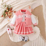 Autumn and winter new hot baby girl jacket and outer, trend set of two