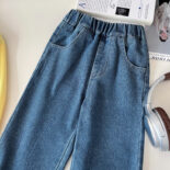 Autumn Female Treasure New Set Children's Three-Piece Set Fashionable Girls Jeans Sweatshirt Set - Image 9