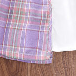 Autumn New Girls Dress Version Plaid Stitching Sweet Wind Long Sleeved Princess Dress - Image 4