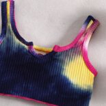 Infants, boys, girls and babies summer tie-dye sets, breathable tops and shorts, fashion suits - Image 4