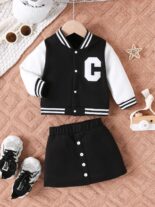 Baby personalized baseball uniform short skirt set - Image 3
