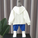 Boy's Spring and Autumn Clothes Set New Boys Baby Autumn Clothes Small Kids Handsome Sweatshirt Two-Piece Trend - Image 4