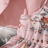Girls' clothing autumn new sweet print suspender princess dress long sleeve jacket set - Image 9