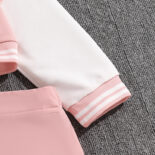 Girls' Spring and Autumn Sportswear New Baseball Jersey Jacket Pleated Skirt College Style Two-Piece Set - Image 7