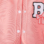 Girls' casual baseball uniform jacket + solid color pleated skirt set College style children's set - Image 6