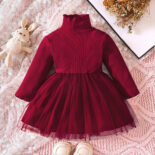 New Girls Princess Dress Autumn Dress New Girls Class A Skirt Versatile Long Sleeve Kids Dress