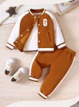 Children's autumn suit, girl's velvet sweatshirt set, cute long-sleeved cartoon children's cotton set, baby two-piece set - Image 5