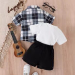 Summer new sports boys' clothes fried street three-piece set - Image 2