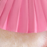 Girl long sleeve hooded rainbow pony pattern + pink skirt set - Image 7